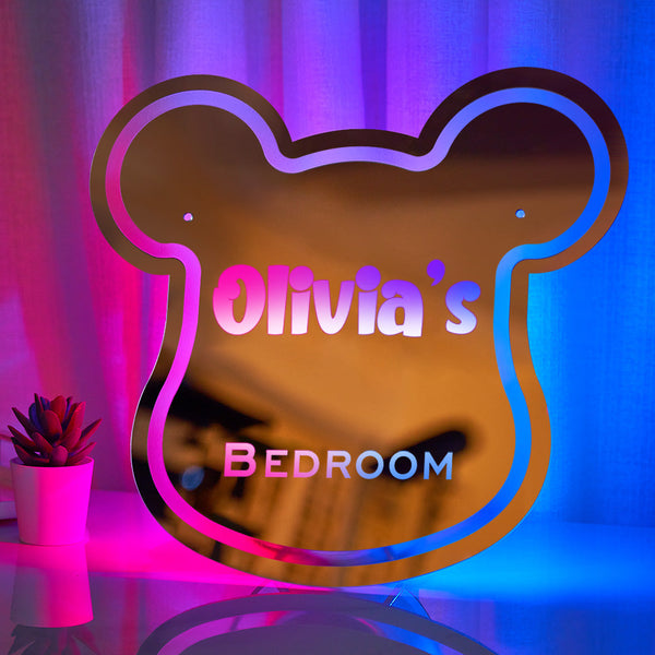 Personalized Olivia's BEDROOM Mirror Light Children's Bedroom Gift - mymoonlampau
